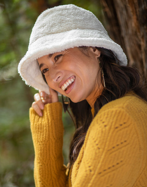 Women's Wide Brim Bucket Hat Silver Birch Small, Cotton | L.L.Bean