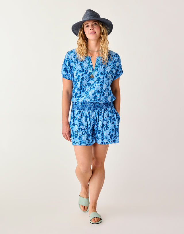 Leah Short: Navy Floral