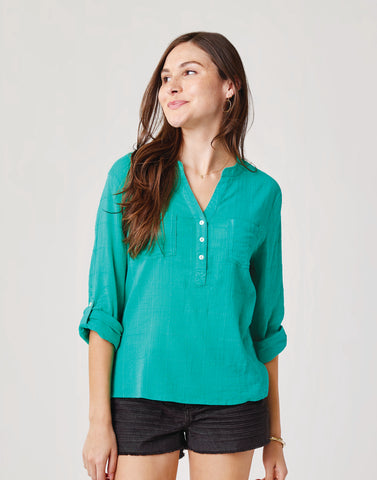 Dylan Textured Shirt: Fern