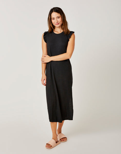 Memphis Gauze Dress: Black