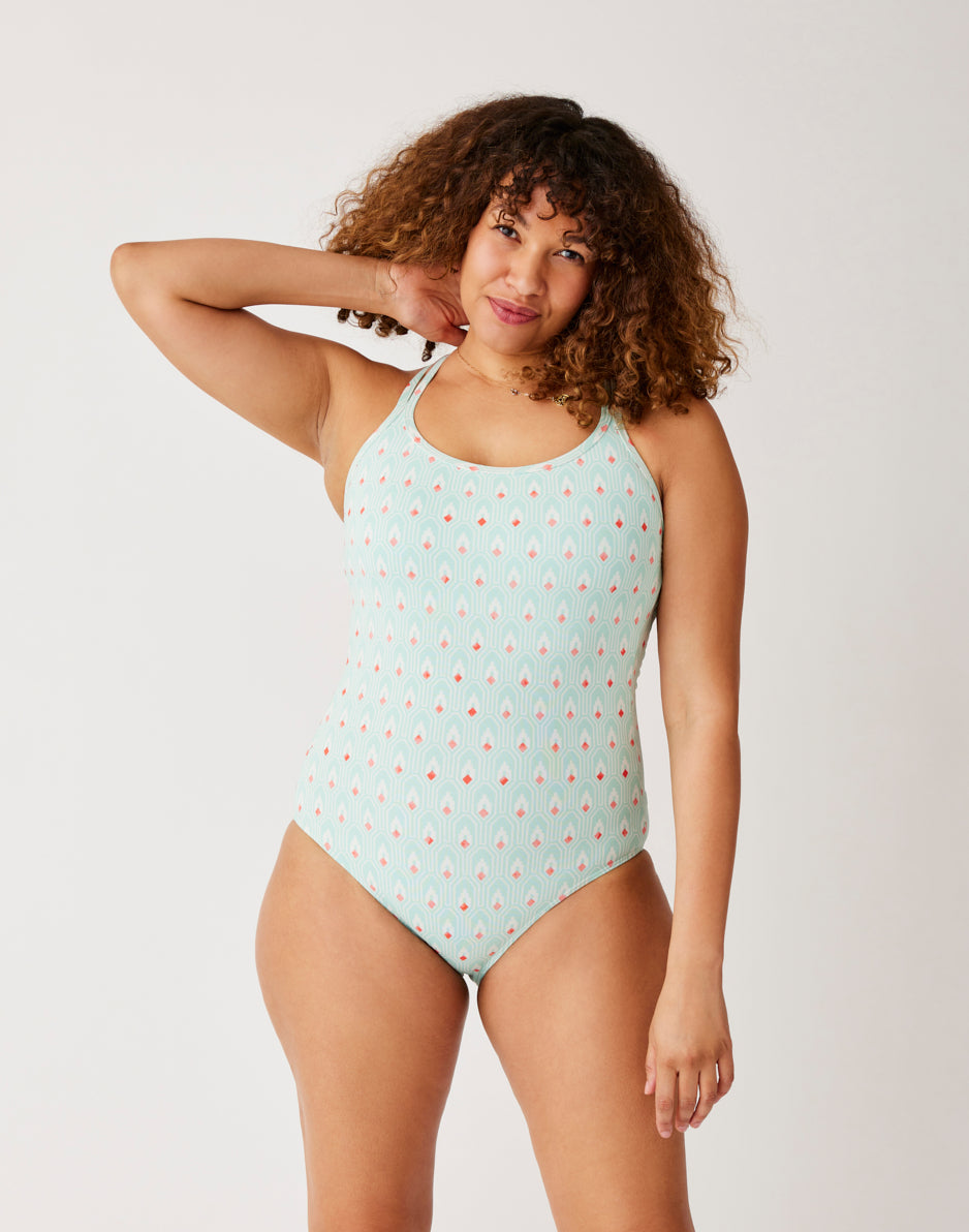 Polka Dot One Piece Cupless Swimsuit, Swimsuits